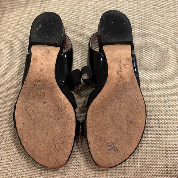 Taryn Rose Black Patent Sandals - Picture 5 of 7